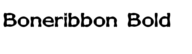 Boneribbon Bold font preview