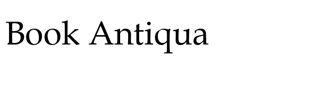 Book Antiqua font preview
