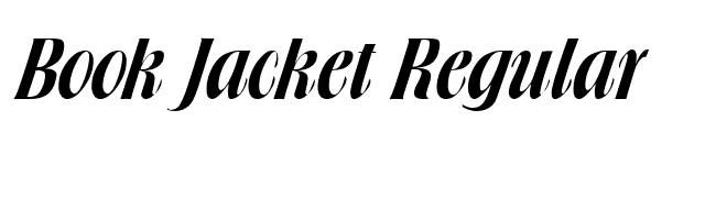 Book Jacket Regular font preview