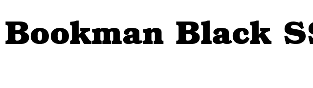 Bookman Black SSi Bold font preview