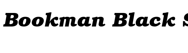 Bookman Black SSi Normal font preview