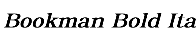 Bookman Bold Italic font preview