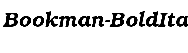 Bookman-BoldItalic font preview
