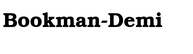 Bookman-Demi font preview