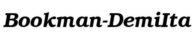Bookman-DemiItalic font preview