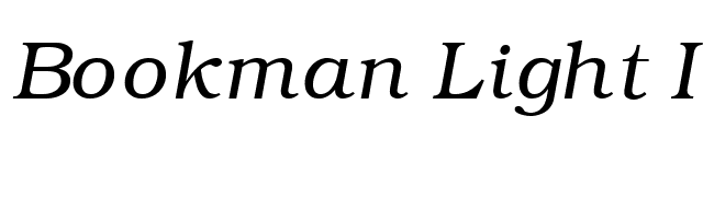 Bookman Light Italic font preview
