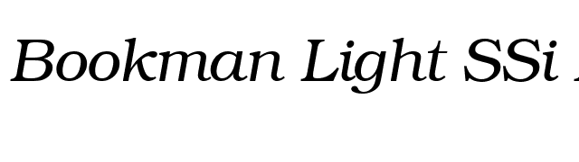 bookman-light-ssi-light-italic font preview