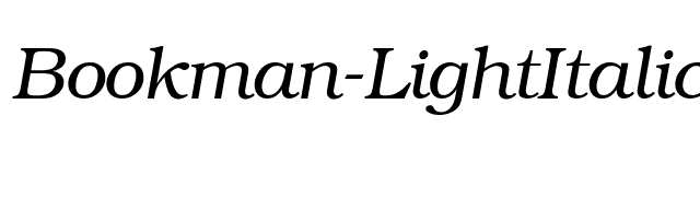 Bookman-LightItalic font preview