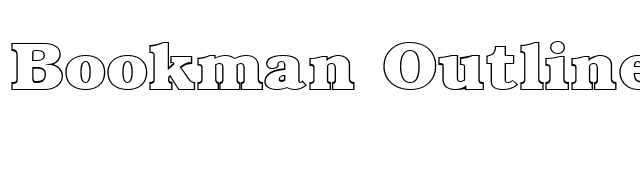 bookman-outline-regular font preview