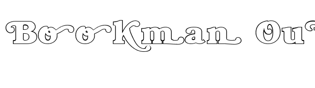 bookman-outline-swash-regular font preview
