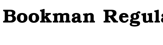 Bookman Regular font preview