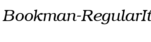Bookman-RegularItalic font preview
