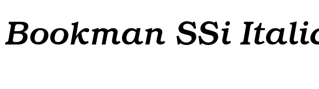 Bookman SSi Italic font preview