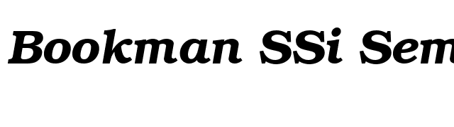 bookman-ssi-semi-bold-italic font preview
