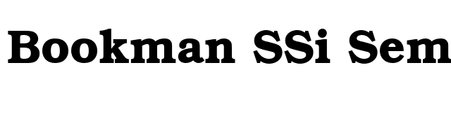 Bookman SSi Semi Bold font preview