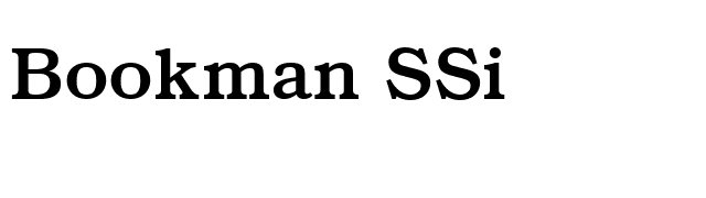 Bookman SSi font preview