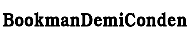 BookmanDemiCondensed font preview
