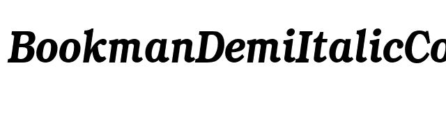 BookmanDemiItalicCond font preview