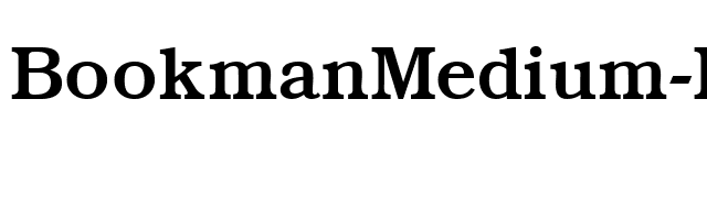 BookmanMedium-Regular font preview