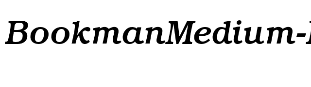 BookmanMedium-RegularItalic font preview