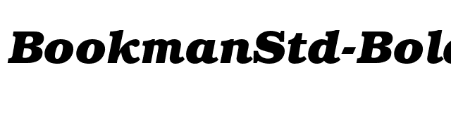 BookmanStd-BoldItalic font preview
