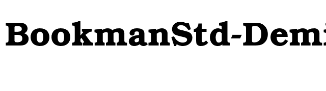BookmanStd-Demi font preview