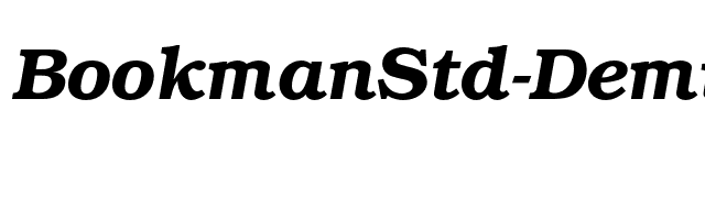 BookmanStd-DemiItalic font preview