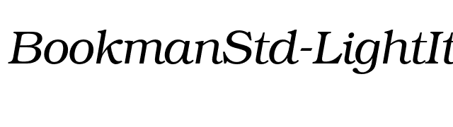 BookmanStd-LightItalic font preview
