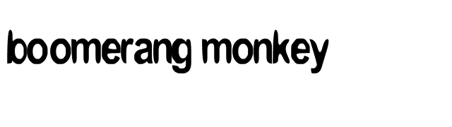 boomerang monkey font preview
