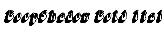 BoopShadow Bold Italic font preview