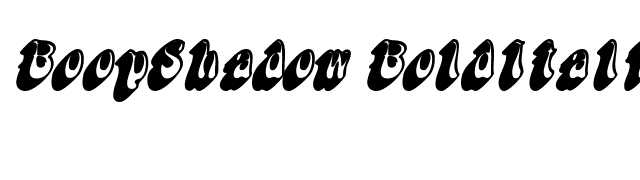 BoopShadow BoldItalic font preview
