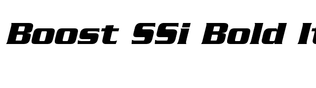 Boost SSi Bold Italic font preview