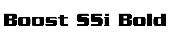 Boost SSi Bold font preview