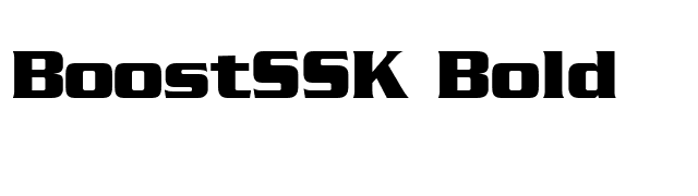 BoostSSK Bold font preview