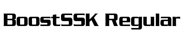 BoostSSK Regular font preview