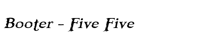 Booter - Five Five font preview