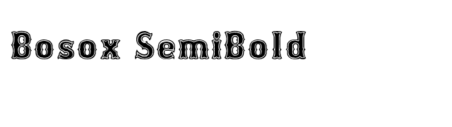 Bosox SemiBold font preview