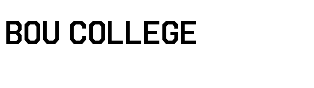 Bou College font preview