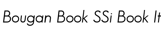 Bougan Book SSi Book Italic font preview