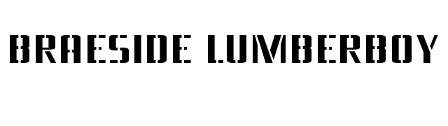 Braeside Lumberboy font preview