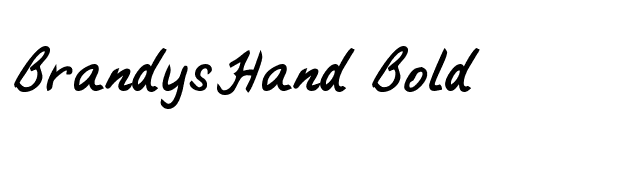 BrandysHand Bold font preview