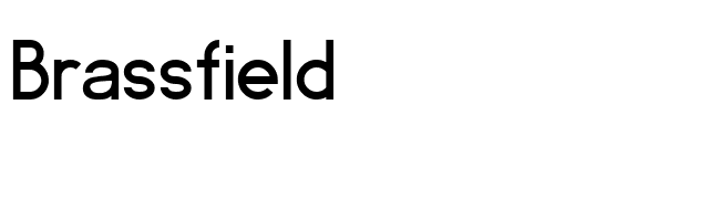 Brassfield font preview