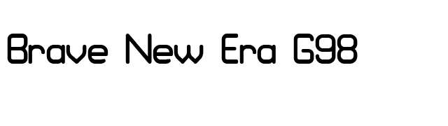 Brave New Era G98 font preview