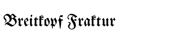 Breitkopf Fraktur font preview