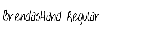 BrendasHand Regular font preview