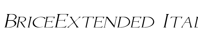 BriceExtended Italic font preview