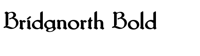 bridgnorth-bold font preview