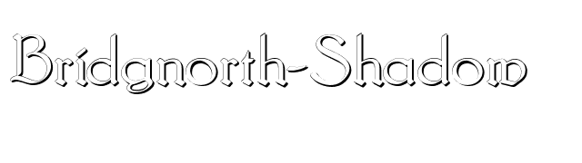 bridgnorth-shadow font preview