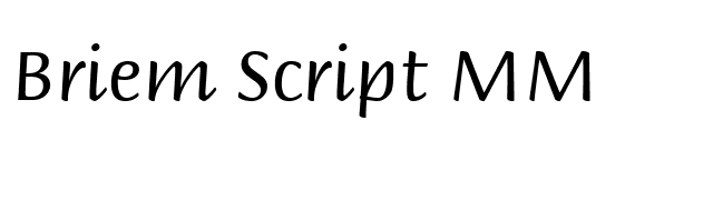 Briem Script MM font preview