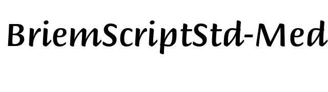 briemscriptstd-medium font preview